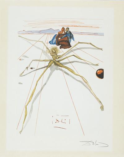 サルバドール・ダリ《ダンテ「神曲」煉獄篇 第十二歌 アラクネ