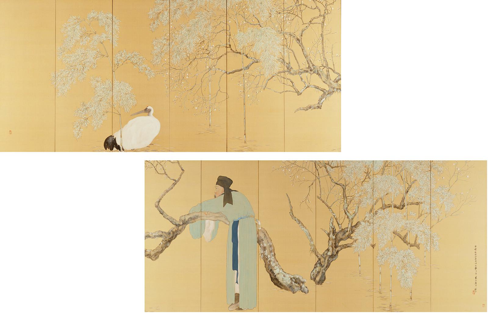 日本画家・橋本関雪（はしもとかんせつ）「洗馬図」