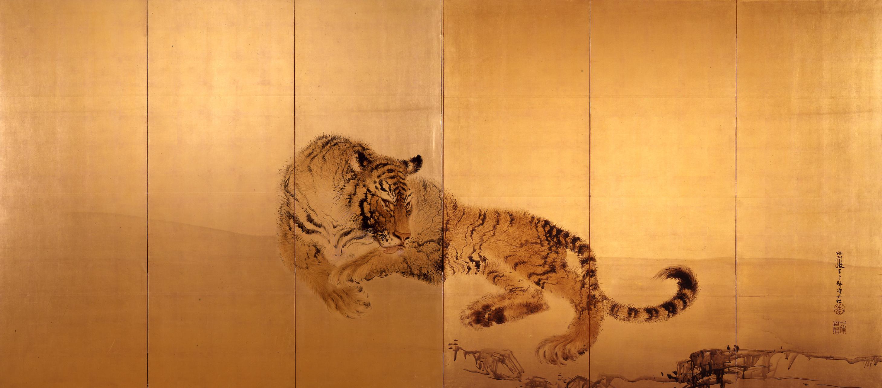 竹内栖鳳《虎・獅子図》 | アートプラットフォームジャパン（APJ）