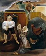 国吉康雄《鶏に餌をやる少年》 | アートプラットフォームジャパン（APJ）