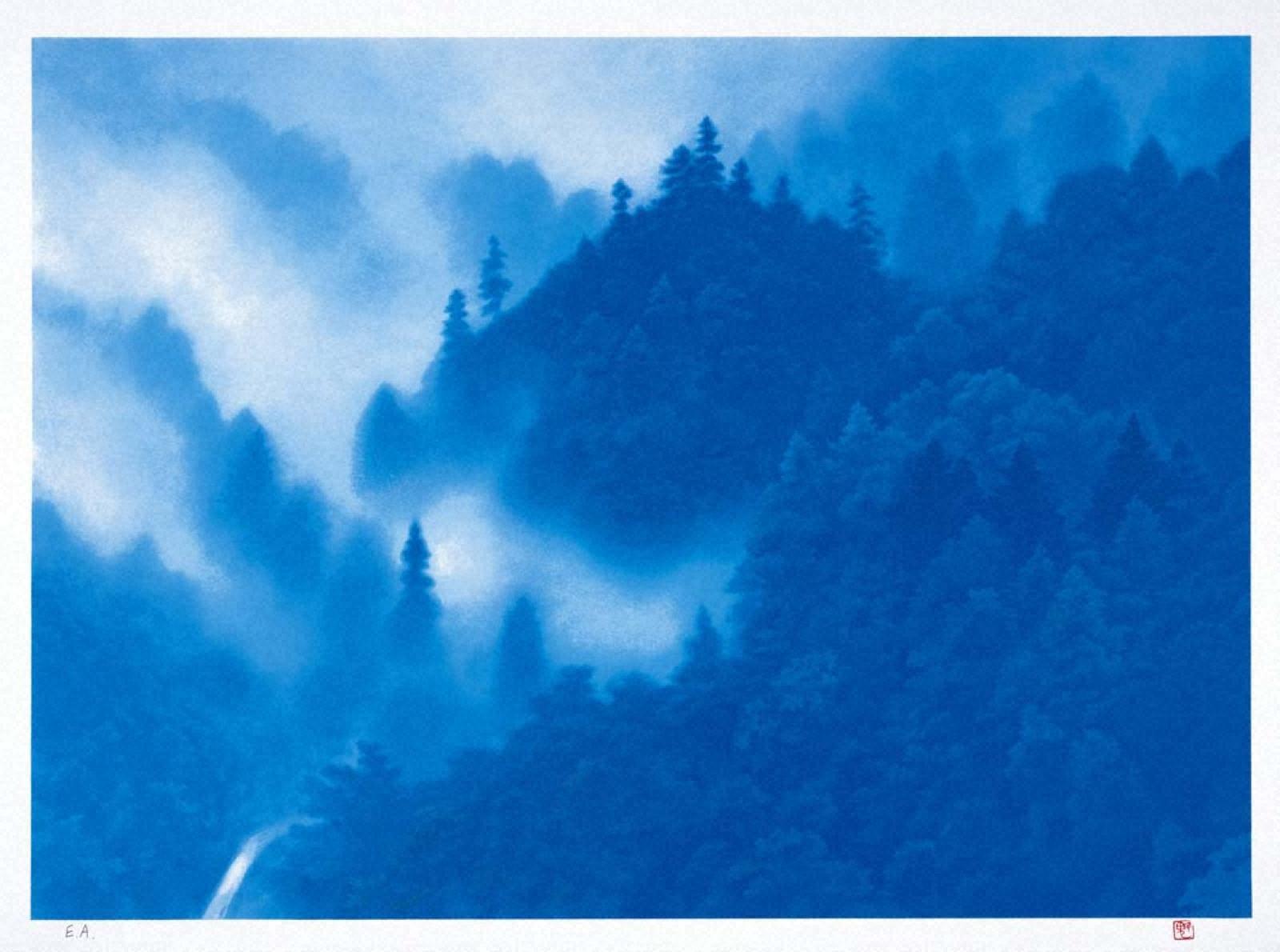絵画　風景 額付き　東山魁夷　 F6 【　嶺の雲　】手描き 東山魁夷 山嶺湧雲 | 絵画など美術品の販売と買取 | 東京・銀座 おいだ美術