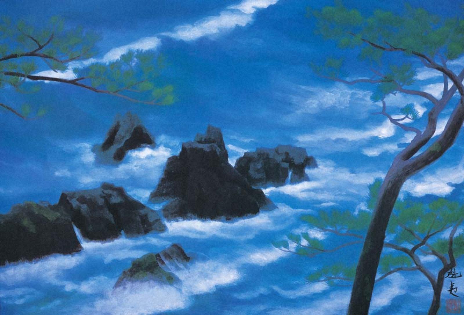 ☆版画/絵画書☆◇即購入可能◇東山魁夷　潮聲　文化勲章受章作家　岩絵具方式複製画 東山 魁夷《潮声》 | アートプラットフォームジャパン（APJ）