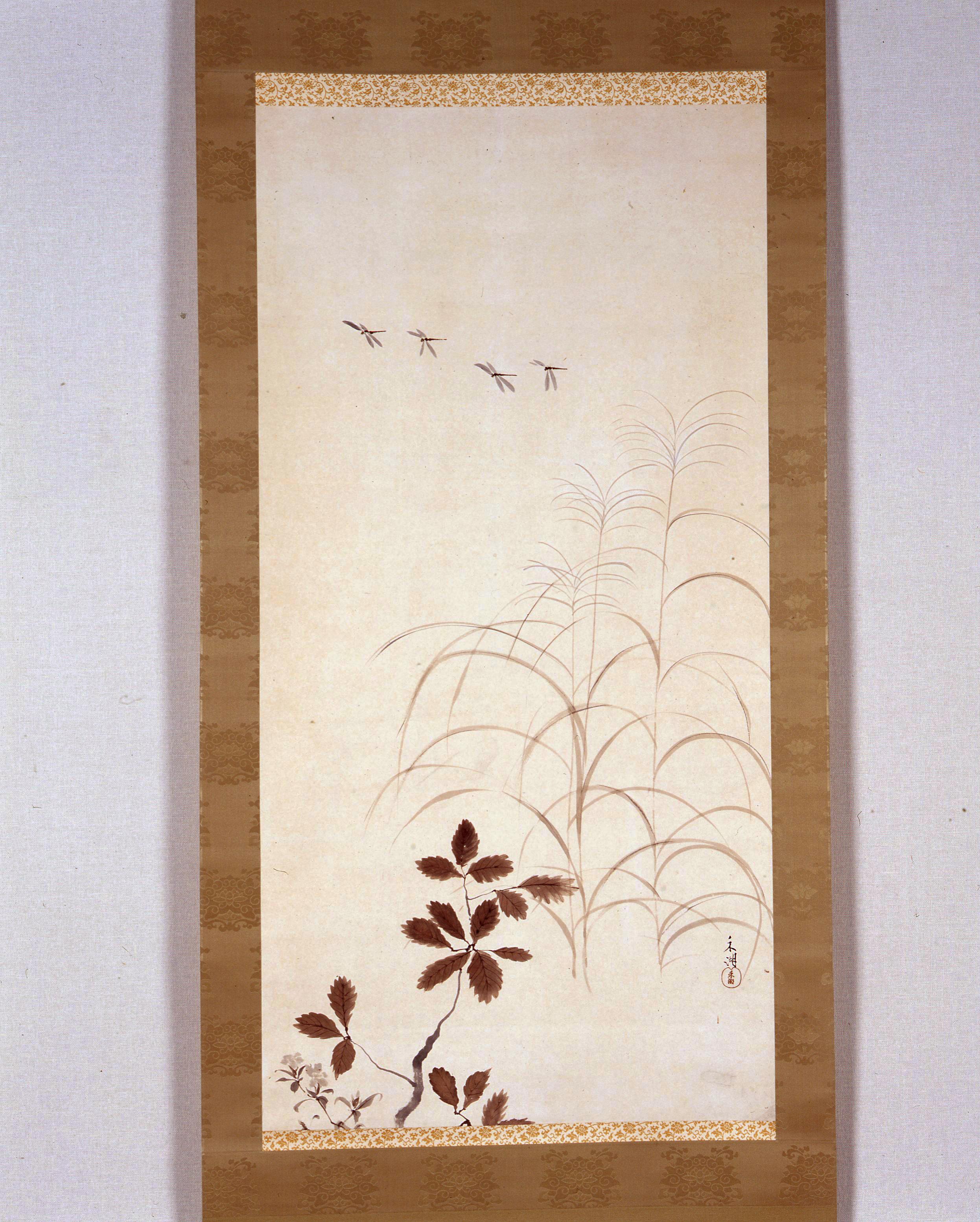 速水 御舟（蒔田禾湖）, 秋草に蜻蛉 | Art Platform Japan (APJ)