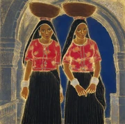 石踊 紘一《インド追想（山下公園・インド水塔）》 | アート