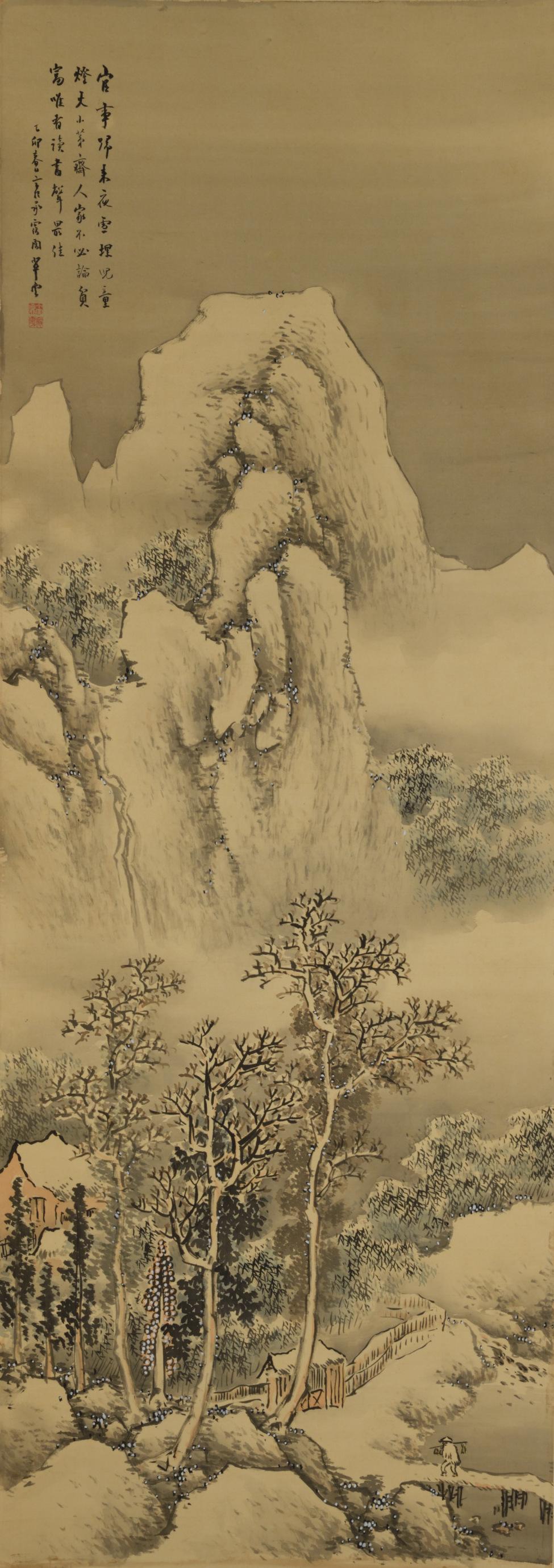 小室翠雲《山水図（雪山帰夜図）》 | アートプラットフォームジャパン