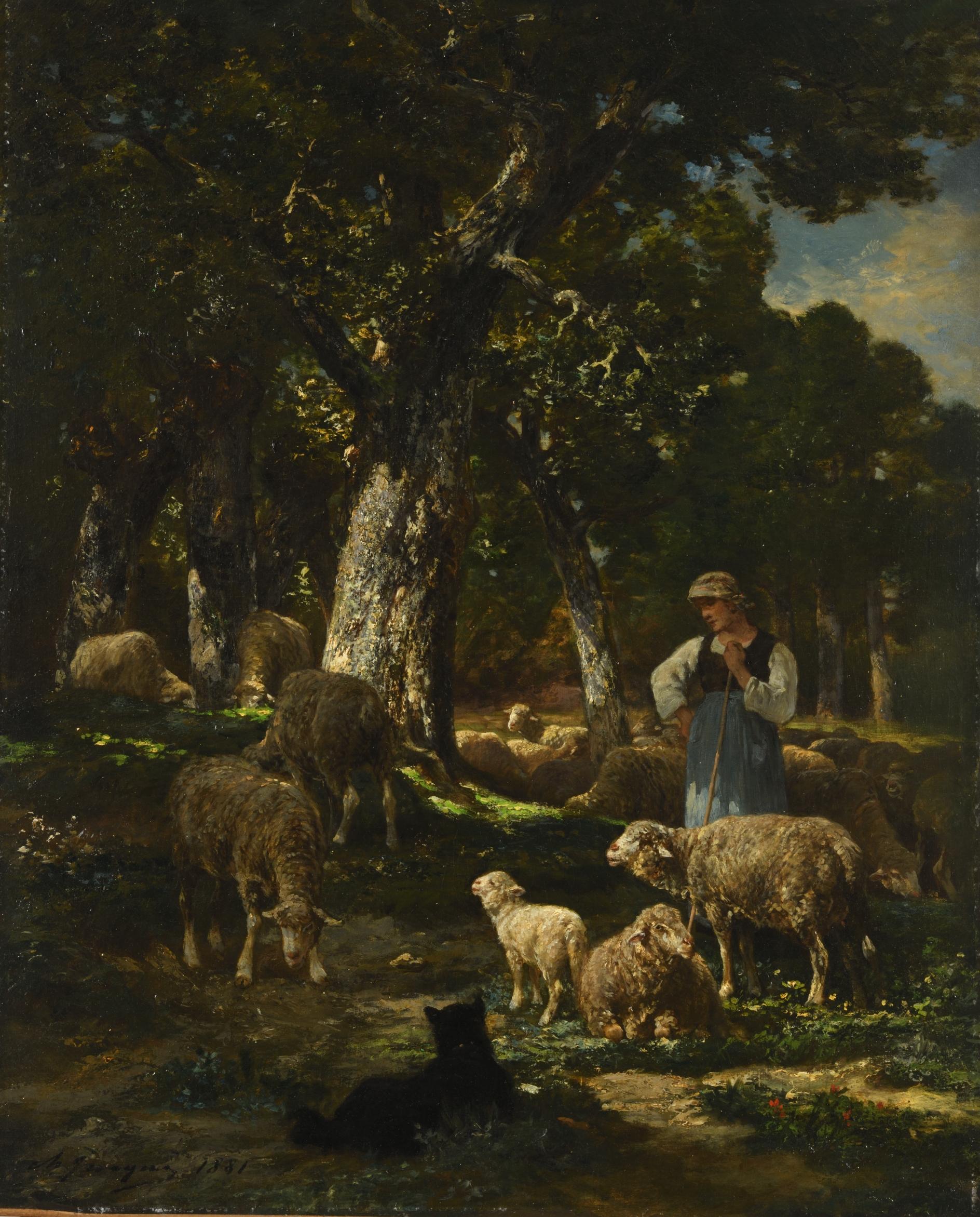 シャルル＝エミール・ジャック《バルビゾンの羊飼いと羊》 | アート