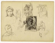 限定セールをすべて 安井 曽太郎《女性像・構想デッサン》 | アートプラットフォーム 絵画